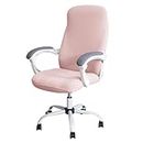 HOKIPO Office Chair Cover Water Resistant Stretch Jacquard Computer Chair Slipcover for Armrest Chairs, Large, Pink (AR-4930-PNK)