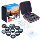 APEXEL Smart Phone Camera Lens Kit 10 in 1 2X Telephoto Lens for iPhone&Android