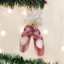 Old World Christmas Pair of Ballet Slippers Hanging Figurine Ornament Glass in Pink | 3 H x 0.75 W x 1 D in | Wayfair 32030