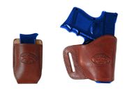 New Barsony Burgundy Leather Yaqui Holster + Mag Pouch for Taurus Compact 9mm 40
