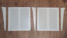IKEA ALGOT weiße Metallregale (2) mit Halterungen (3)