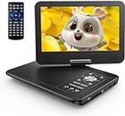 YOTON 12.5" Portable DVD Player with 10.5" HD Swivel Screen for Car and Kids, Built-in Battery, Supports Earphone/AV-IN/AV-OUT/USB/SD Card/TV Sync and DVD/VCD/MPG/JEPG Formats[Not Support Blu-ray]