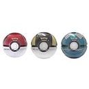 Pokemon Pokeball Tins & Trading Cards 3 Pack Assortment - Colors May Vary