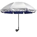 G4Free Ombrello universale con morsetto per ombrellone regolabile da 155 cm per esterni e sedie a rotelle, per sedie a rotelle, sedie da spiaggia e carrello da golf