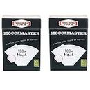 Lot de 2 Moccamaster Filtres papier blanc N°4 - Boite de 100 filtres