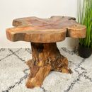 Tavolino da caffè legno radice di teak fungo estremità laterale rotonda tavolo lampada mobili per la casa 