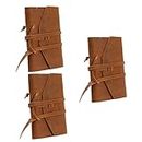 Ciieeo 3pcs Vintage Leather Journals Vintage Leather Notebook Writing Journal Writing Supplies& Correction Supplies Leather Journal Diary Office Notepad Journal for Men Man Male Daily