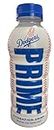 Prime Sports Drink Special Edition Los Angeles Dodgers One Bottle of 16.9FL oz Hydration Beverage. With ClubGoods Sticker