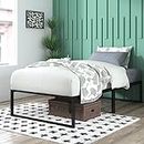 Zinus Twin Bed Frame – Lorelai 14 inch Bed Frame with Steel Slat Support, Heavy Duty Metal Construction, Easy Assembly, No Box Spring Needed – Platform Bed Frame with Underbed Storage