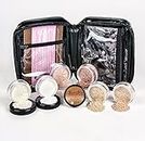 Mineral Makeup XXL KIT w/ COSMETIC CASE Full Size Set Sheer Bare Skin Powder Cover (Warm (neutral- most popular))