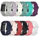 Chofit 12 Pack Soft Silicone Band intended for Fitbit Charge 5 Bands, Replacement Wristband intended for Fitbit Charge 5 Bands,Flexible Waterproof Sport Watch Strap intended for Women Men (Small)