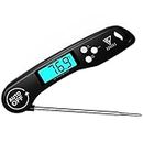 Meat Thermometers, DOQAUS Instant Read Food Thermometers for Cooking, Digital Kitchen Thermometer Probe with Backlight & Reversible Display, Cooking Temperature Thermometers for Turkey Grill BBQ Oven
