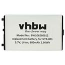 vhbw 1x batteria compatibile con Nintendo Game Boy DS, C/AGS-A-BP-USA, NDS, AGS-A-BP-USA console di gioco (800mAh, 3,7V, Li-Ion)