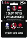 gift card TACO BELL KFC PIZZA HUT 🍕🐔 restaurant  collectible 0 balance