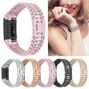 For Fitbit Charge 2 Women Bling Candy Rhinestones Watch Band Bracelet Strap