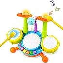 Kids Drum Kit - Toy for 1 Year Old Boys Drum Set Baby Musical Instruments Gifts for Boys Girls Toddlers Nursery Rhymes Electronic for Children Kid Toddler Toys for 1 2 Year Old Boys Girls