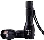 Care 4 Plastic Tactical Flashlight Torch, Multicolour, Pack of 2
