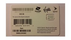 Sprint UICC ICC Nano SIM Card SIMGLW436C iPhone 5s 6 6 Plus 6S Flash Wireless
