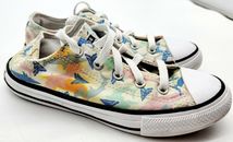 CONVERSE Shoes Girls Size 1 ALL-STARS Shark Print Lace Up Sneakers Youth 