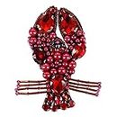 EMDOMO Lobster Rhinestones Patches Bead Pearls Badges Applique Sew on Clothing Shoes Bags Stocking Decorated Crafts Sewing 2pieces