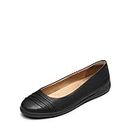 DREAM PAIRS Women's Flats with Arch Support, Ballet Flats for Women Dressy Comfortable, Round Toe & Slip On Office Shoes SDFA2306W Black Size 6.5 UK/8.5 US