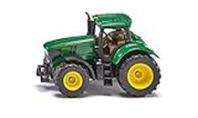 siku 1064, John Deer 6215R Tractor, Metal/Plastic, Green, Incl. trailer hitch, Wheels with rubberised tyres