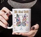 CRAFT MANIACS Taylor Swift Butterfly Ticket Printed 330 ML Tea/Coffee Mug for SWIFTIES | Microwave & Dishwasher Safe