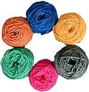 M.G Enterprise Knitting Medium Chunky Yarn Roving Medium Combo 150 gm (25 gm/pc) Best Used with Knitting Needles, Crochet Needles Wool Yarn for Knitting. by M.G Enterprise