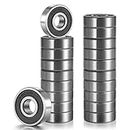 ANCIRS 20-Pack 608-2RS Ball Bearing - 608 2RS Double Rubber Sealed Miniature Deep Groove Ball Bearins for Skateboards, Inline Skates, Scooters (8mm x 22mm x 7mm)