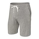 SAXX Men's Underwear - Snooze Lounge Wear Shorts– PJ Shorts – Men’s Sleep and Lounge Wear, Dark Grey Heather, Large