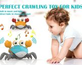 Krabbelnde Krabbe elektrisches Babyspielzeug Kinder Kleinkind neue Musik interaktives Spielzeug GESCHENK Set
