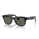Meta Ray-Ban Wayfarer (Standard) Smart Glasses - Shiny Black, G15 Green