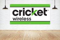 For CRICKET WIRELESS Brand Exposure Vinyl Banner Sign Cell Phone Provider Store