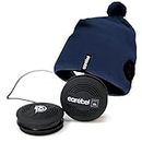 Earebel Sound by JBL Bluetooth 5.0 On-Ear Headphones with Microphone - Sport Impulse Beanie Navy with Headphones for Running, Workout, Gym, Training - Compatible with Apple UVM.