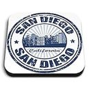 1 x Square MDF Fridge Magnet - San Diego California USA 4701