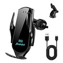 Wireless Car Charger,Qi 15W Fast Charging Electric Car Phone Holder Mount Automatic Clamping Vent Clip Windshield Dashboard for iPhone 15 14 13 12 Pro Max 11 Samsung S23 S22 S21 Ultra Pixel Huawei