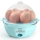 Nostalgia Retro Electric Large Hard-Boiled Egg Cooker, 7 Capacity, Poached, Scrambled, Omelets, Whites, Sandwiches, for Keto & Low-Carb Diets, Aqua