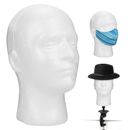 Male Styrofoam-Foam Mannequin Manikin Head Model Wigs Glasses Hat Display