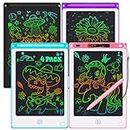 4 Pack LCD Writing Tablet, 8.5 Inch Colorful Doodle Board for Kids, Erasable Electronic Painting Pads, Learning Educational Toy Gift for 3+ Years Old Girls Boys Toddlers (Pink/Blue/Black/Purple)