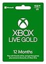 Microsoft Xbox Live 12 Month Gold Membership (Physical Card)