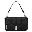 Miraggio Genevieve Quilted Crossbody Bag for Women with Detachable Sling Strap & Top Handle (Black)