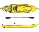 ATLANTIS Kayak-Canoa Ocean Giallo- cm 266 sit on top, pagaia inclusa, per utilizzo in mare, lago e fiume