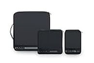 Samsonite Pack-Sized, Set of 3 Luggage Organizers, 14/22/30 cm, Black, Black (Black), S/M/L, Suitcase Organiser