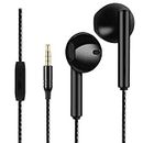 GAMURRY In-Ear Headphones with Cable, Stereo Bass Earphones, with Microphone Function and Noise Reduction, Tangle-Free Cable, 3.5 mm Headphones, for Galaxy, Huawei, MP3 and Other Audio Devices etc