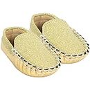 Neska Moda Baby Boys Synthetic Leather Slip On Loafer Booties/Shoes For 9 To 12 Months (Gold)