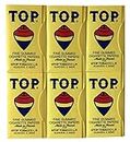 TOP Rolling Papers, 6 Pack Bundle, 600 Cigarette Paper Leaves Total