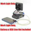 1x Luz de trabajo LED funciona con baterías de iones de litio de cobalto de 24 V (2280LM) con USB CARGA RÁPIDA