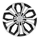 Pilot Automotive WH553-17S-BS 17 Inch Spyder Black & Silver Universal Hubcap Wheel Covers for Cars - Set of 4 - Fits Most Cars