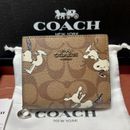 COACH x PEANUTS Snoopy Print Signature Snap Wallet C4591 Limited pattern JAPAN