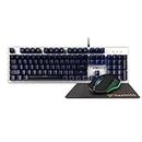 Gamdias Hermes E1C (3 in 1 Combo) | Full-Size Mechanical Keyboard, Gaming Mouse & Non-Slip Mouse Pad | Ergonomic Design | with Lighting Effects | Aesthetic Gaming Setup